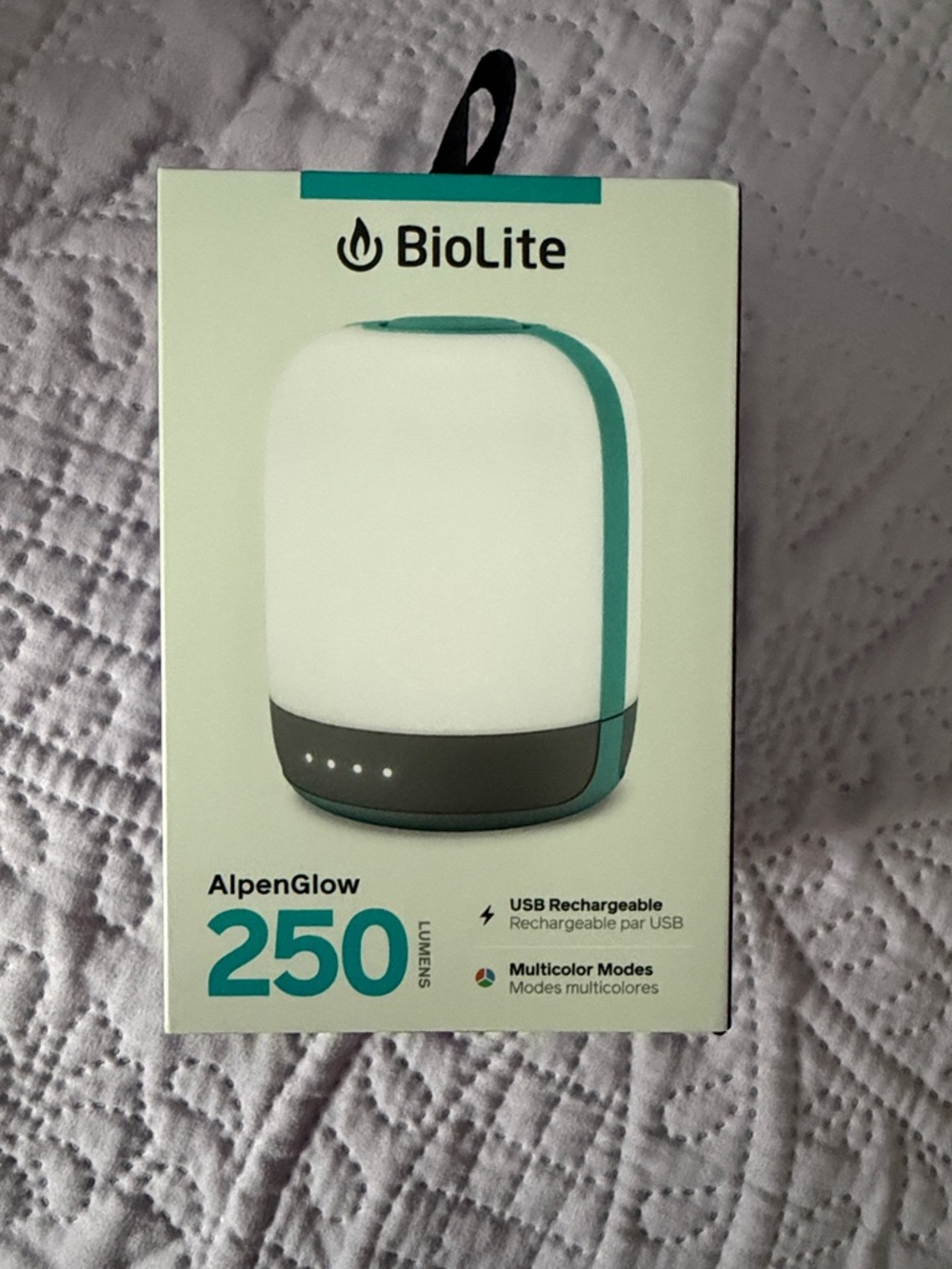 AlpenGlow 250 Rechargeable Table Lamp - Teal/White